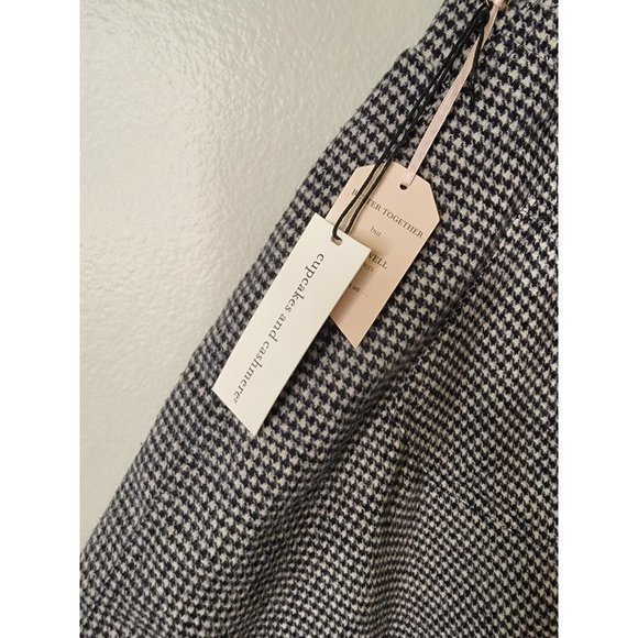 Cupcakes & Cashmere Size 8 Skirt Black Houndstooth Wool Blend NWT - Picture 4 of 6